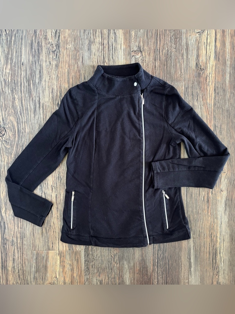 2011 Victoria’s Secret VSX Sexy Sport Asymmetrical Full Zip Jacket M Funnel Neck